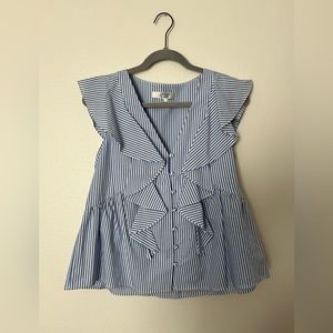 CROSBY by Mollie Burch Striped blouse with buttons - size small